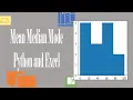 Mean Median Mode in Python Numpy and Excel Explanation Example