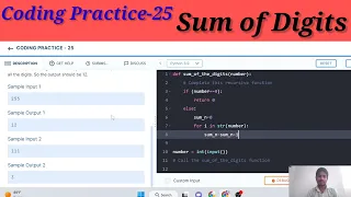 Coding Practice 25 Sum of Digits Nxtwave CCBP