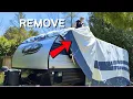 How to Remove RV Trailer Cover Folding Technique