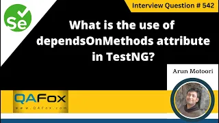 What is the use of dependsOnMethods attribute in TestNG Selenium Interview Question