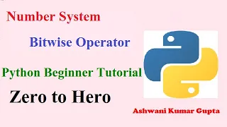 Number System and Bit wise Operator in Python Python beginners tutorial in Hindi Urdu