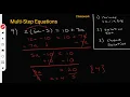 Solving Multi-Step Equations Distributive Property Combining Like Terms Algebra 1