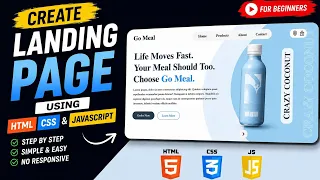 Build an Animated Landing Page with HTML CSS JavaScript Step-by-Step Tutorial