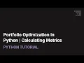 Portfolio Optimization in Python Calculating the Sharpe Ratio