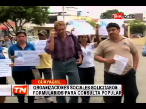 Organizaciones sociales solicitaron formularios para consulta popular