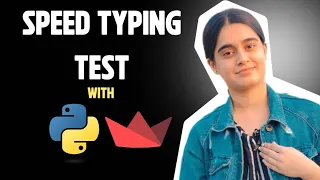 Typing speed test with python streamlit