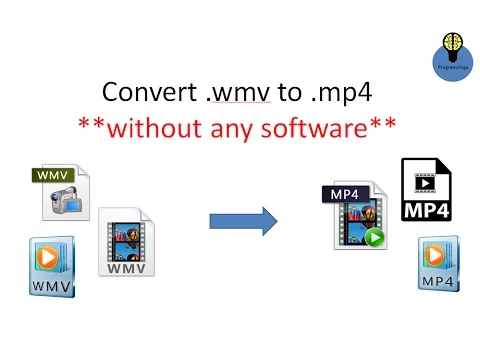 Download MP3 How to Convert wmv video to mp4 without any software, only using cmd, best free video converter