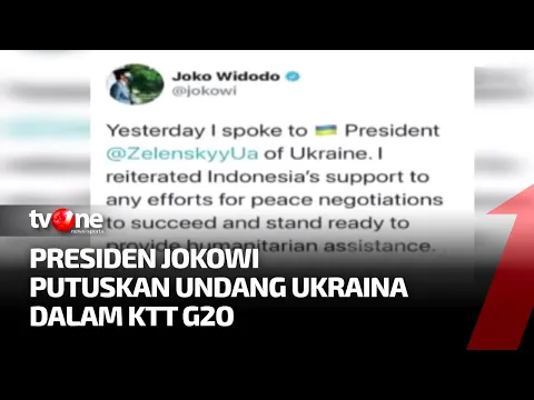 Jokowi Undang Ukraina Ke KTT G20