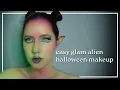 Easy Glam Alien Halloween Makeup Process