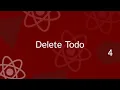 React Project Tutorial - react projects for beginners Todo App part 4 Delete Todo todo app