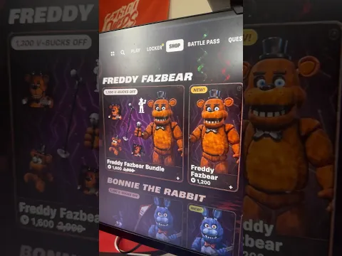 FIVE NIGHTS AT FREDDY’S FORTNITE ITEM SHOP!