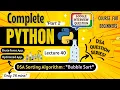 DSA Tutorial Bubble Sort Python Full course for Beginners Lecture 40
