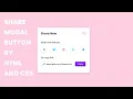 How To Create A Share Modal Button In Html Css And Javascript Source Code