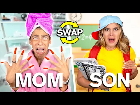 Download MP3 12 Year old Son & Mom SWAP LIVES! *Instant Regret*