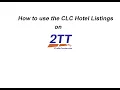 How To Use CLC Hotel List