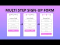 How To Create A Multi-step Sign-Up Form Using HTML CSS And JavaScript Part-2 Code Nepal