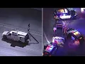 FULL CHASE Suspect rams police cars runs across 91 Freeway