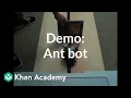 Demo ant bot Lego robotics Electrical engineering Khan Academy
