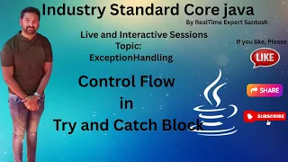 Control Flow In Try and Catch Block in Java Java Tutorial Java 2025 Full Stack Java Training