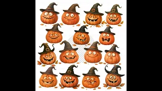 Cute Pumpkin Clipart 15 PNG 300 DPI LISTING