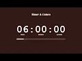 6 Hour Countdown Study Timer Coconut Brown
