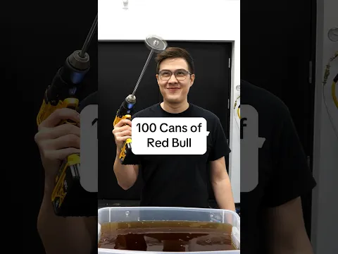 Taking the fizz out of 100 cans of Red Bull