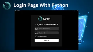Modern Login Window With Python