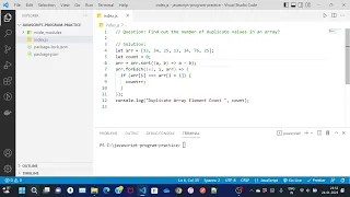 How to count duplicate elements in an array in javascript