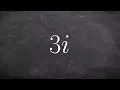 Writing the equation of a polynomial given a complex root