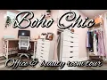 DIY OFFICE REVEAL TOUR BOHO OFFICE TOUR 2021 BOHO CHIC ROOM TOUR DANIELA DIARIES