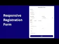 Responsive Registration Form Using HTML and CSS Tutorial Free Source Code