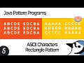 ASCII Rectangle Patterns in Java Logic Code 4 Patterns