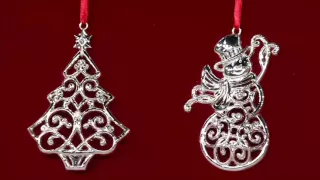 Lenox Set of 6 Silver Plated Sparkle Scroll Ornaments on QVC
