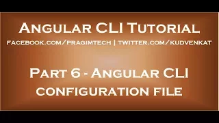 Angular CLI configuration file