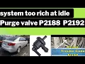 p2188 p2192 system too rich at idle bank 1
