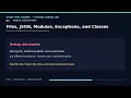 Python Coding Lab 3 Files JSON Modules Exceptions and Classes