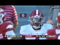 Alabama QB Jalen Milroe 77 Yard Run Leads to TD vs Arkansas 2022 College Football