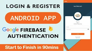 Login Register Android App Using Firebase in 90mins Android Studio Authentication Tutorials