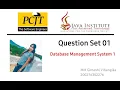 DBMS Question Set 01 Database Management System 1st Year Java Institute