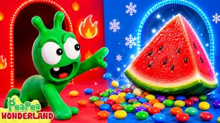 Pea Pea Gets in Trouble in the Hot and Cold Room 🍉🔥❄️ Cartoon for Kids