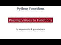 Passing Values to Functions Python Hindi