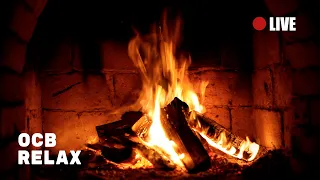 Instrumental Christmas Music with Fireplace & Piano Music 24/7 - Merry Christmas!