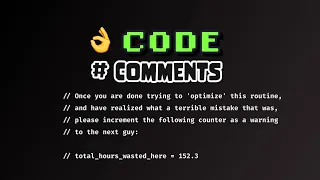 TODO Write Good Code Comments