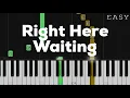 Right Here Waiting - Richard Marx | EASY Piano Tutorial