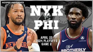 Download New York Knicks vs Philadelphia 76ers Full Game 2 Highlights | Apr 22 | 2024 NBA Playoffs MP3