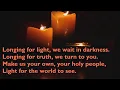 Longing for Light, We Wait in Darkness (Christ be Our Light: 5vv+refrain) [lyrics for congregations]