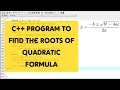 C Program to find the roots of Quadratic Formula TPS LearningHUB