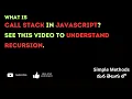 48 Understanding the JavaScript Call Stack How Functions Execute