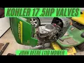 How to Check the Valves on a 17 5hp Kohler Motor on a L110 John Deere Lawn Mower Tractort