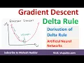 1 Gradient Descent Delta Rule Delta Rule Derivation Nonlinearly Separable Data by Mahesh Huddar